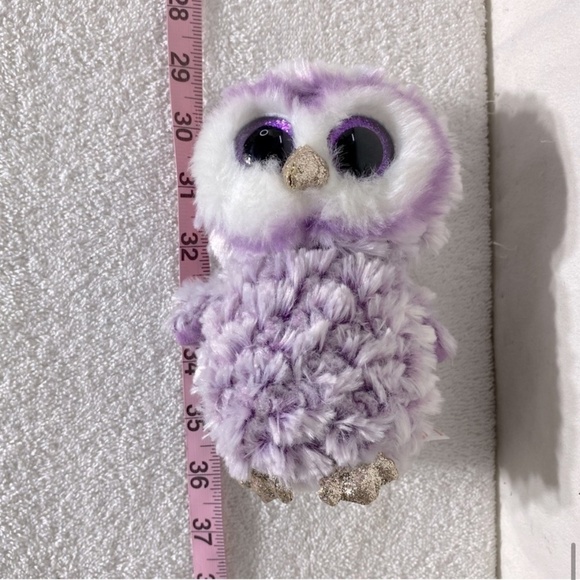 5/$25 Ty TySilk Moonlight Purple Fuzzy Owl Plush Stuffed Animal - Picture 11 of 12